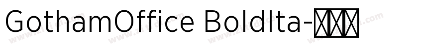 GothamOffice BoldIta字体转换